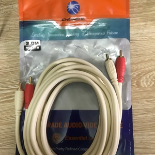 Dây tín hiệu choseal 2 ra 2 đầu AV cao cấp 3m