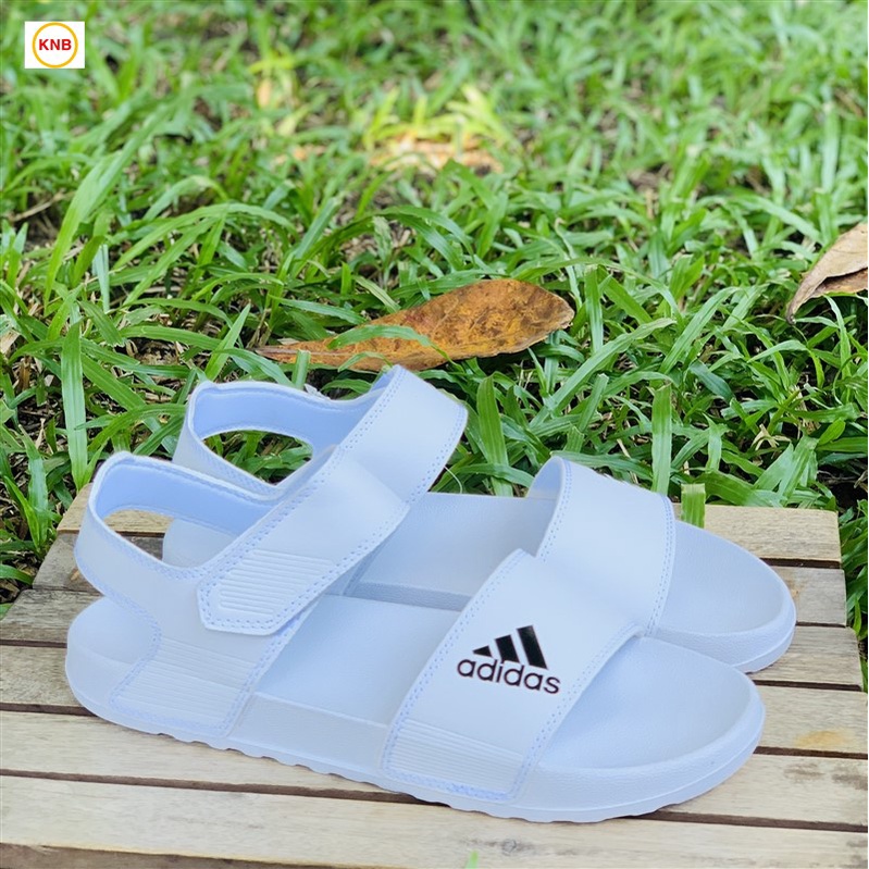 Giày Sandal -FREESHIP- Dép Sandal nam nữ , Quai hậu bền đẹp đế bằng siêu nhẹ, DAS màu trắng