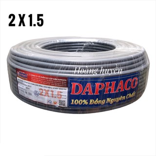 Dây điện đôi 2x1.5 vỏ bọc xám daphaco 10m,20m