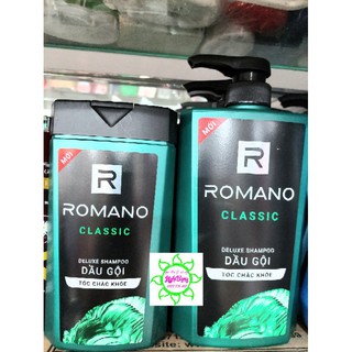 [Chính hãng]✅ Dầu gội Romano Classic hương nước hoa nam tính CHAI LỚN 650g