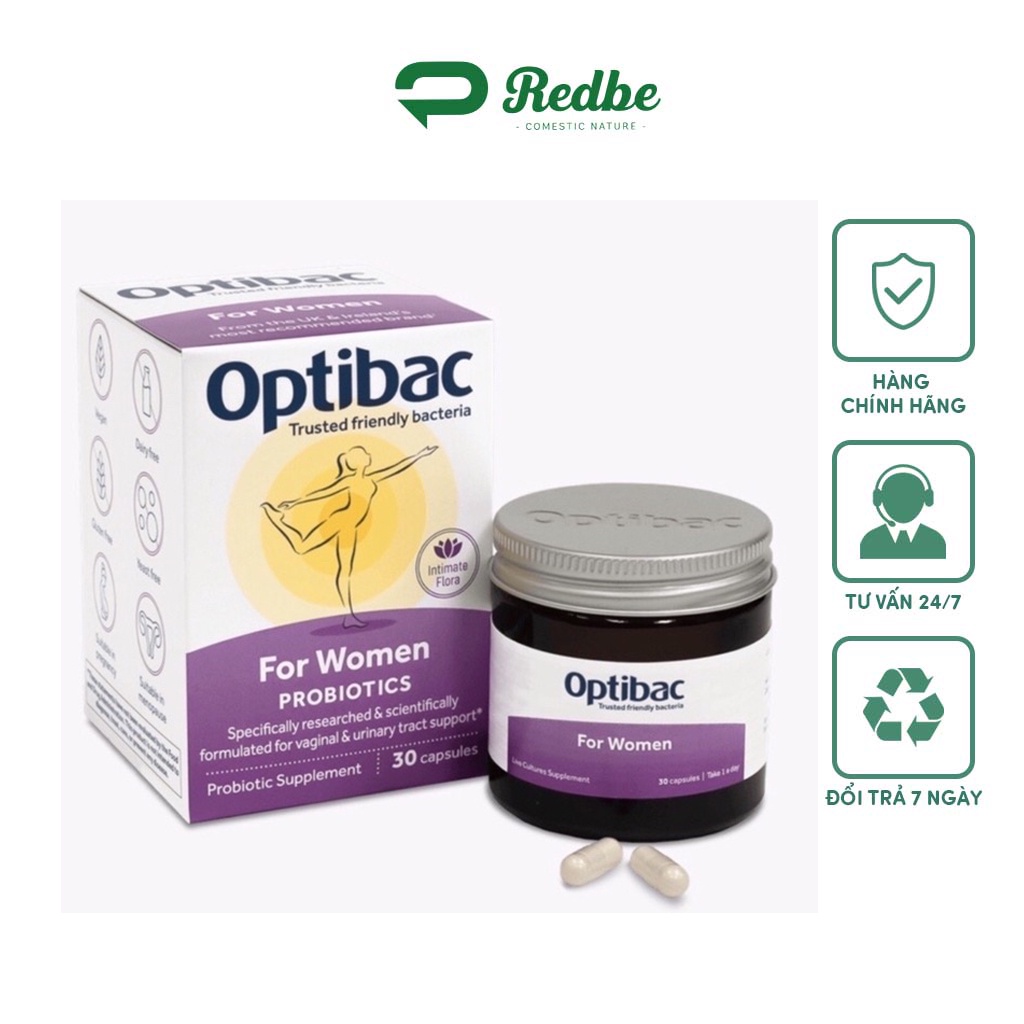 Men vi sinh Optibac tím 30/90 Viên