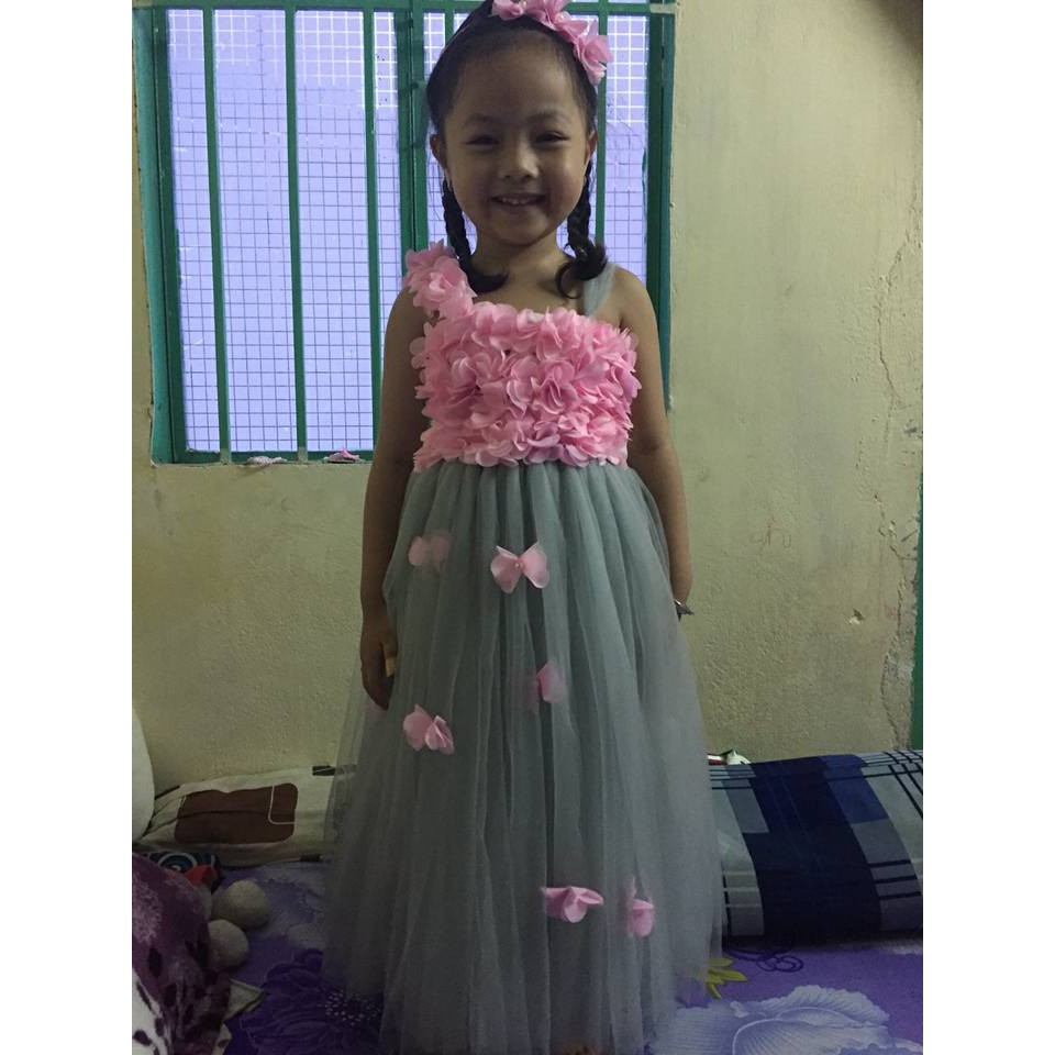 Hoa Voan Nhiều Màu Gắn Váy Tutu - Hoa trang trí váy