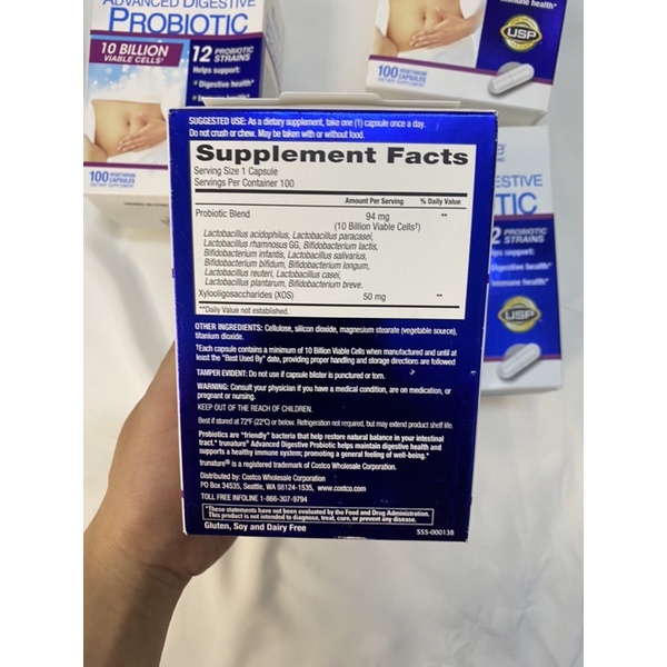 Viên uống bổ sung men tiêu hoá Advanced Digestive Probiotic Trunature của Mỹ