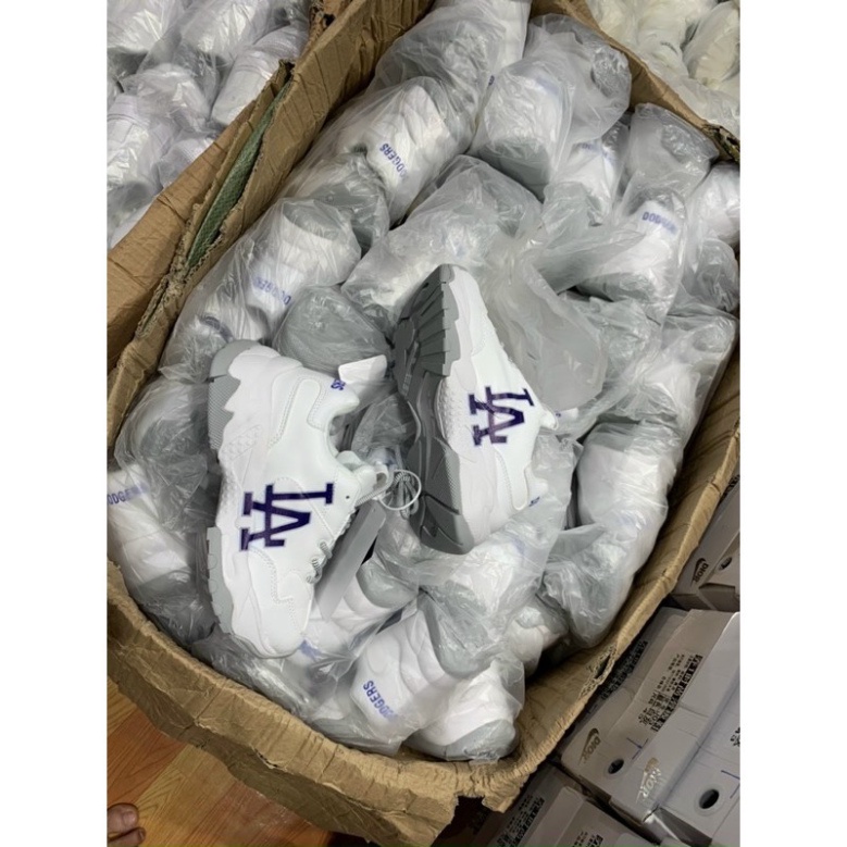 Giày Thể Thao LA Xanh Đế Xám Chữ In 3D Nam Nữ | BigBuy360 - bigbuy360.vn