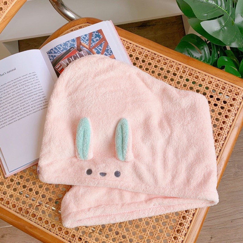 KHĂN QUẤN Ủ TÓC LAU KHÔ SIÊU TỐC/ KHĂN Ủ TÓC THẦN THÁNH CHẤT LIỆU COTTON HÌNH CUTE