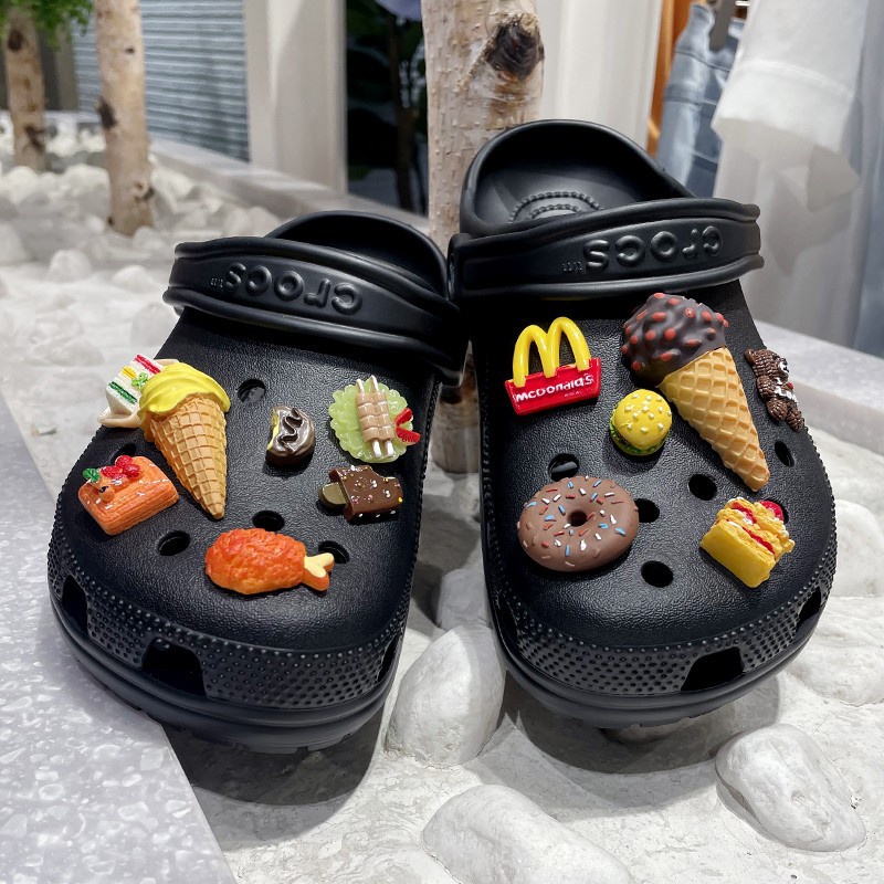 Hình dạng kem sticker dép crocs charm crocs jibbitz để trang trí dép chữ h crocs dép lê dép tổ ong