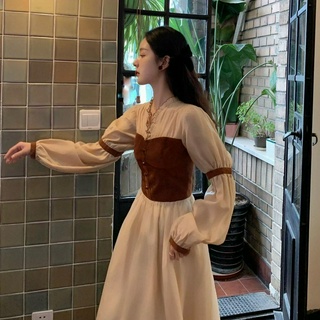 Đầm midi Tay Dài Áo dài tay cổ điển Tòa án thanh lịch Váy công chúa  2022