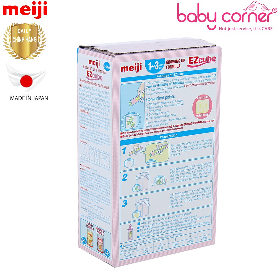 [HSD: T10/2021] SỮA BỘT MEIJI GROWING UP FORMULA SỐ 2 - EZ CUBE HỘP 448G