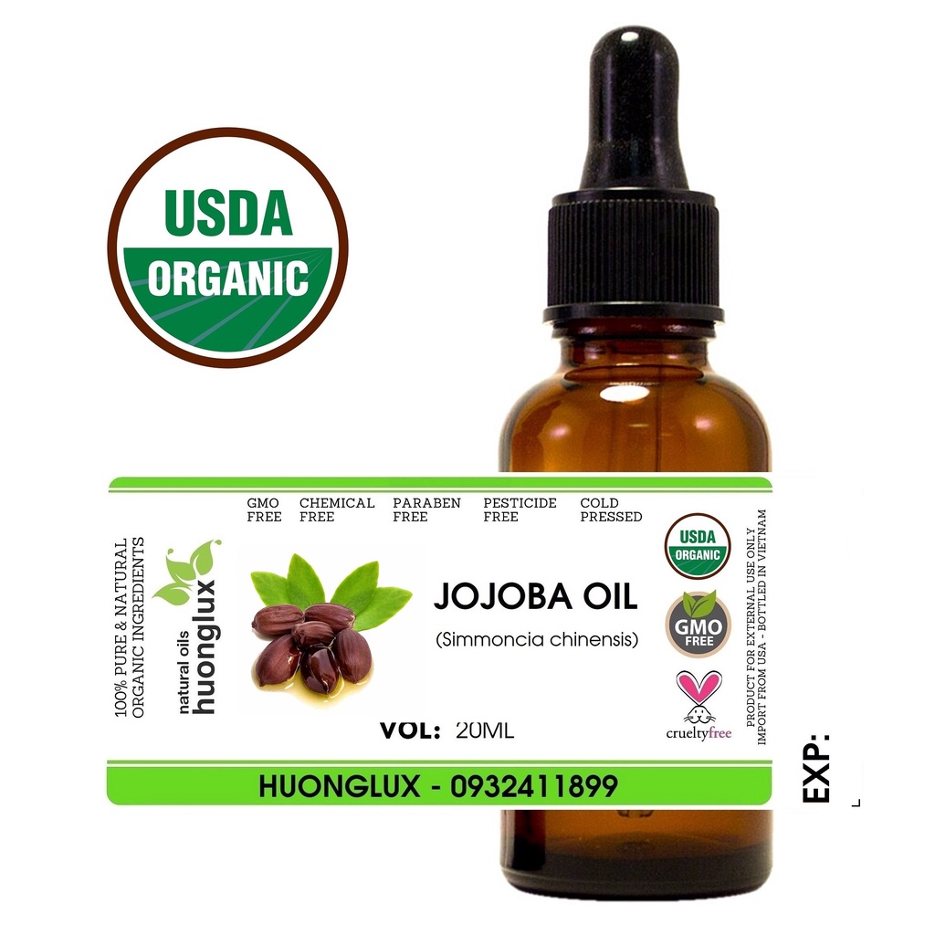 USDA Organic dầu Jojoba oil hữu cơ nguyên chất (Golden Jojoba)