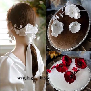 Set hoa kèm ruy băng lụa