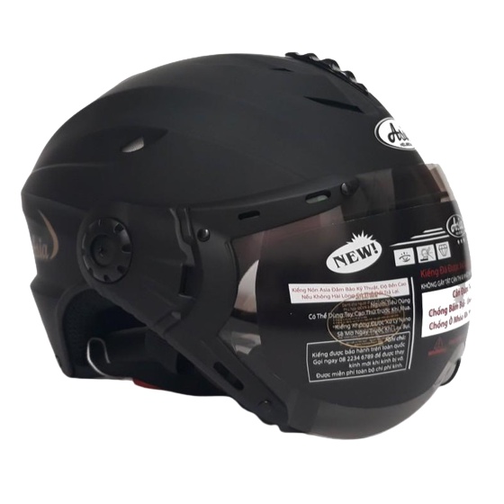 Mũ Bảo Hiểm Nửa Đầu Có Kính Cao Cấp ASIA MT117K - BH 12 Tháng