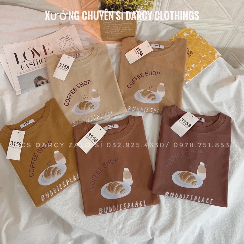 áo thun 3158 ✨ FREESHIP ✨ mẫu COFFE SHOP hang quốc siêu xinh