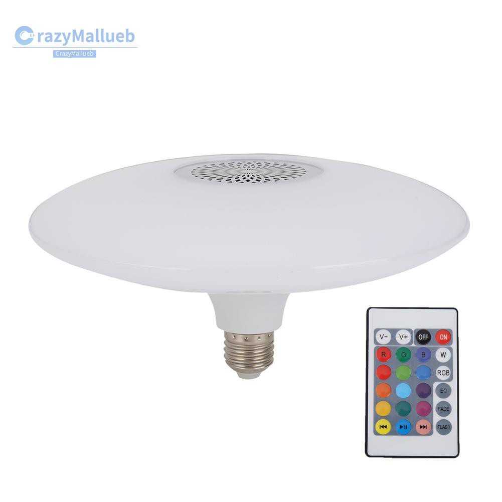 Crazymallueb❤30W RGB Bluetooth Music Light Bulb Ceiling Lamp RC Colorful Home Decor Lamp❤Lighting