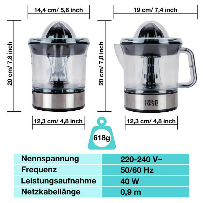 MÁY VẮT CAM LEBEN LANG 0.7L -Thương hiệu ĐỨC