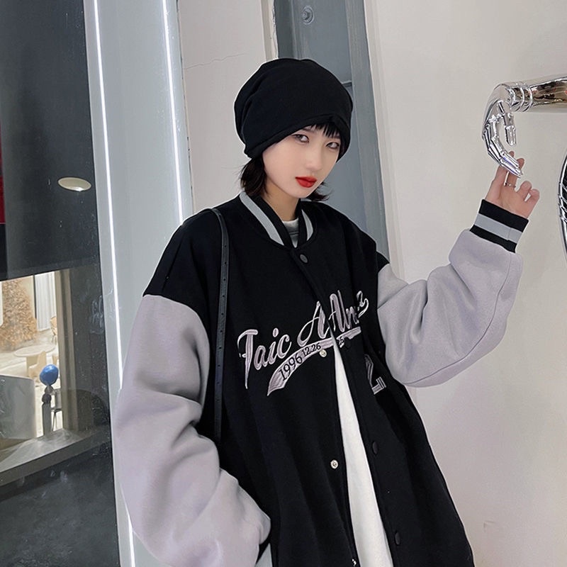 Áo khoác bomber varsity jacket nam nữ Faic Aneka phong cách bóng chày thêu số 12 mới 2020