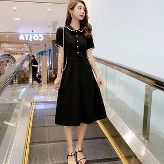 Đầm Dáng Dài Qua Gối Chiết Eo Plus Size