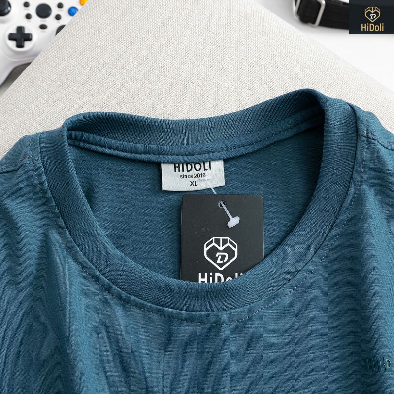 Áo thun cotton nam cổ tròn Hidoli