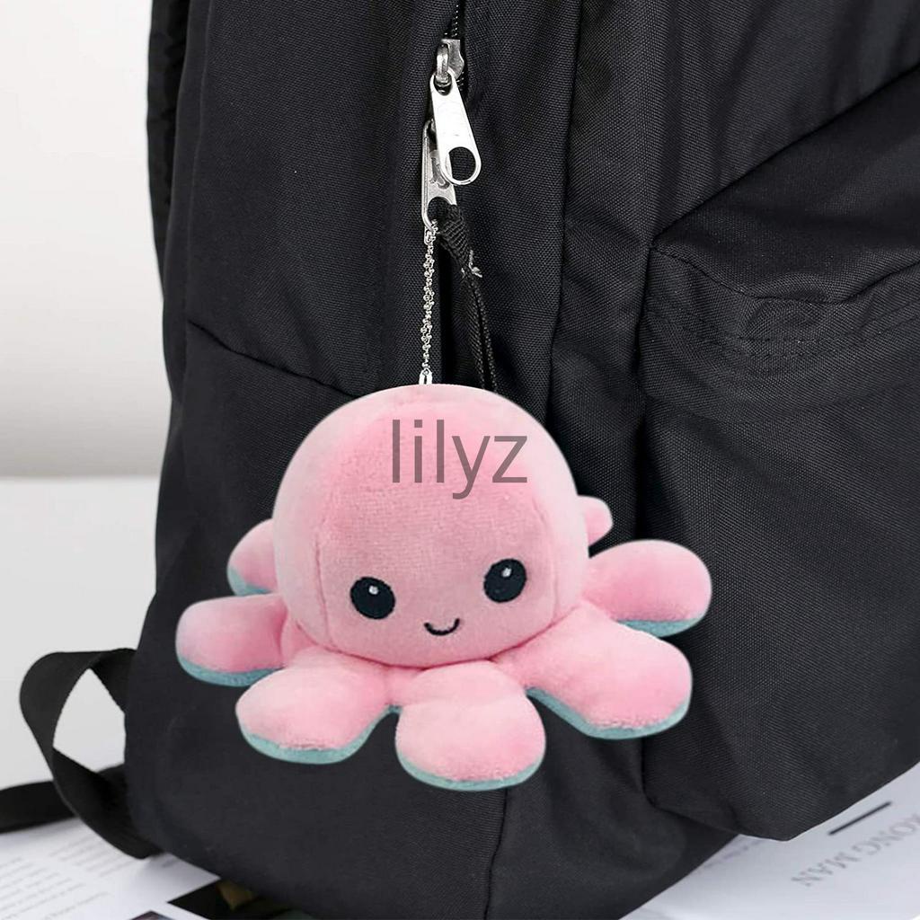 [Hàng Có Sẵn] Móc Khóa Búp Bê Nhồi Bông Hai Mặt Hình Bạch Tuộc Hoạt Hình Có Thể Đ