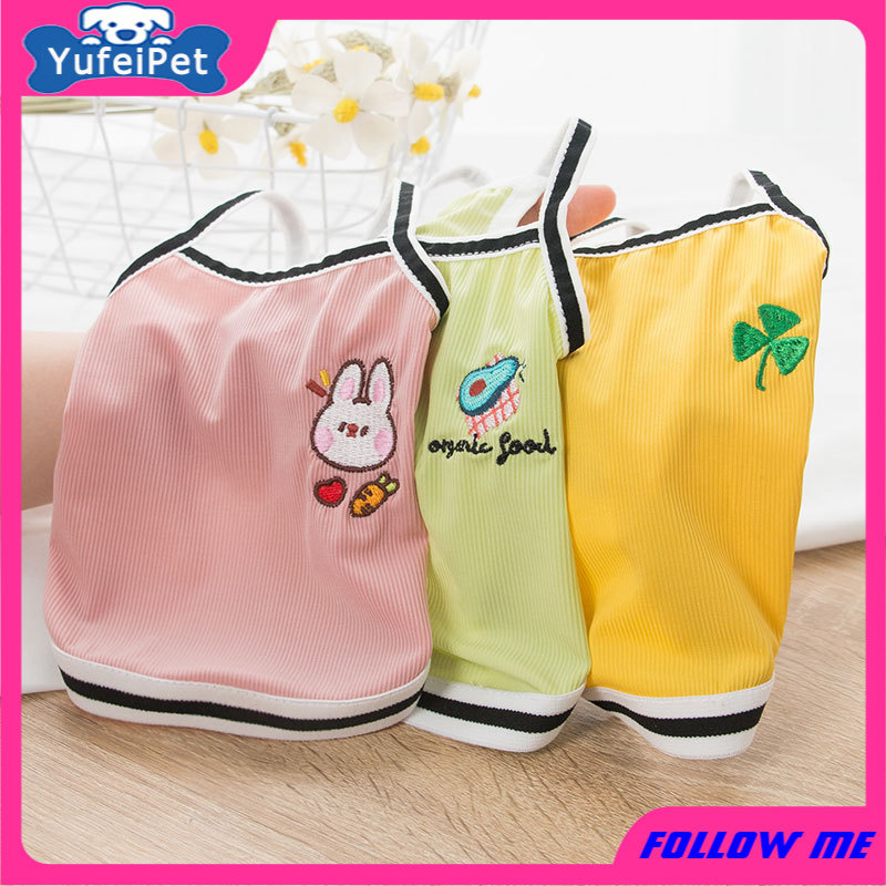 Áo Hai Dây Mỏng Thoáng Khí In Họa Tiết Hoạt Hình Cỡ Nhỏ Và Trung Bình Cho Thú Cưng