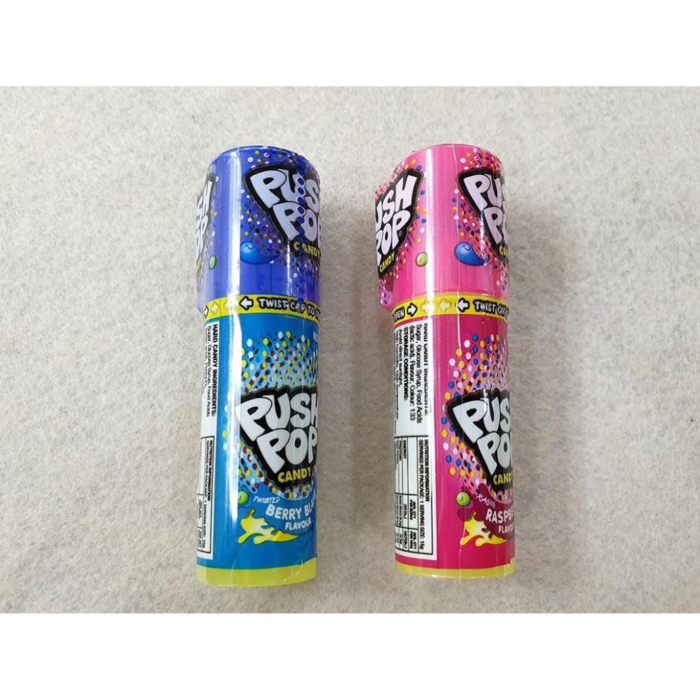 [Siêu hot] Combo 2 cái Kẹo Son Push Pop Candy hương vị Mâm Xôi, vị Cola loại 15g ( Mẫu mới - Nội địa USA-  Mỹ)