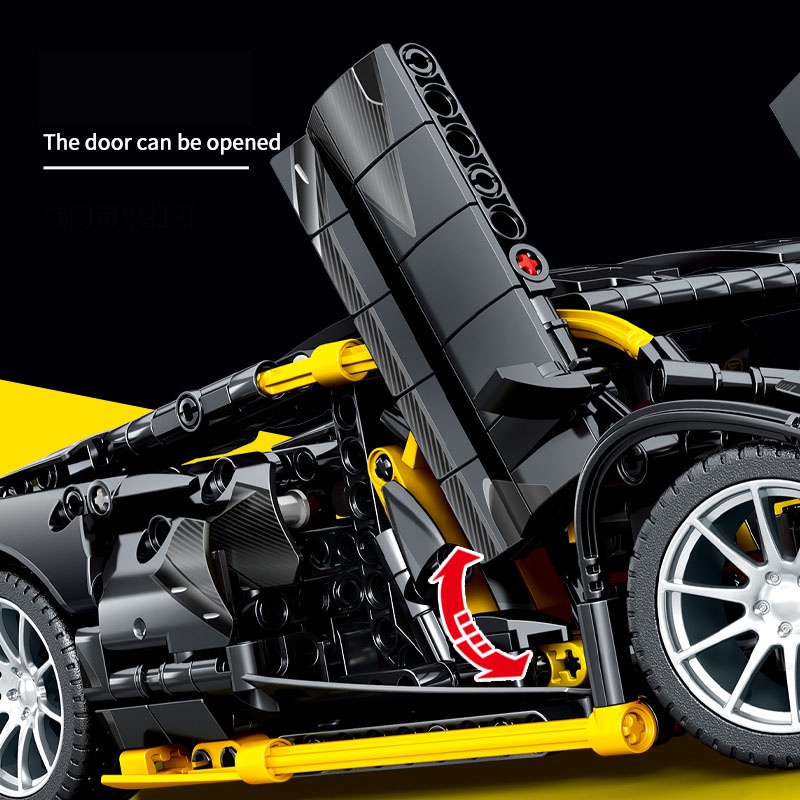 Đồ Chơi Điều Khiển Từ Xa Lắp Ráp Mô Hình Siêu Xe Lamborghini Sembo Black Shadow Model 701954 Với 1254 Chi Tiết