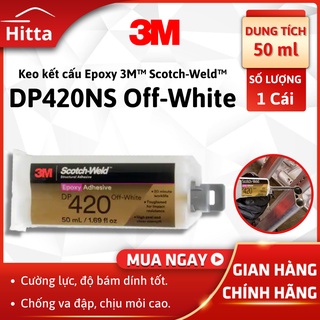 Keo 2 thành phần dán sắt, gỗ, kim loại epoxy 3m dp420 1 chai 50ml màu off-white