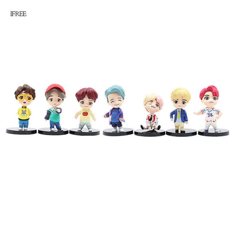 Set 7 Quạt Mini Hình Các Thành Viên Nhóm Nhạc Bts Dễ Thương