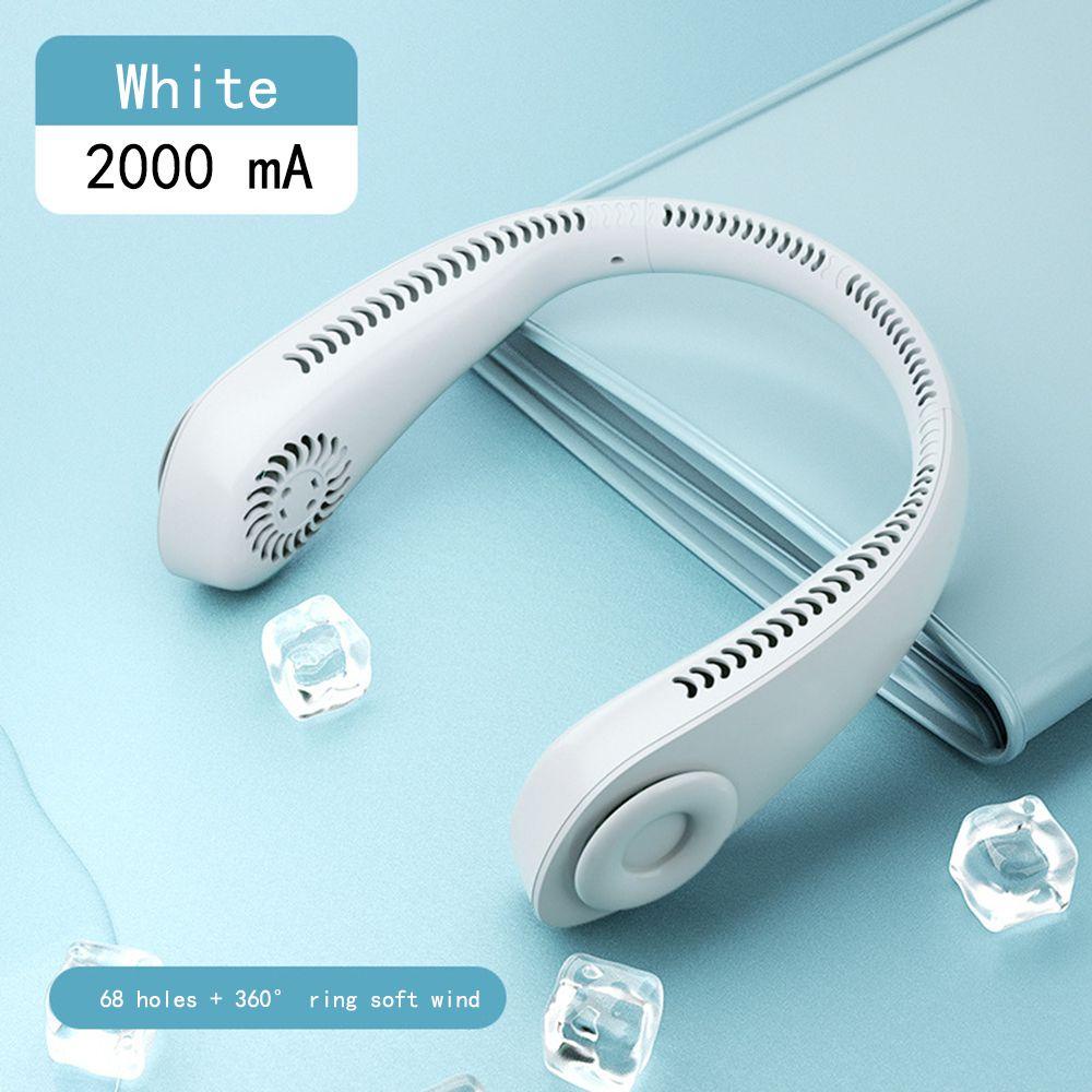 QUINTON Quạt Làm Mát Đeo Cổ Chạy Pin Không Mùi Không Ồn Tiện Dụng
