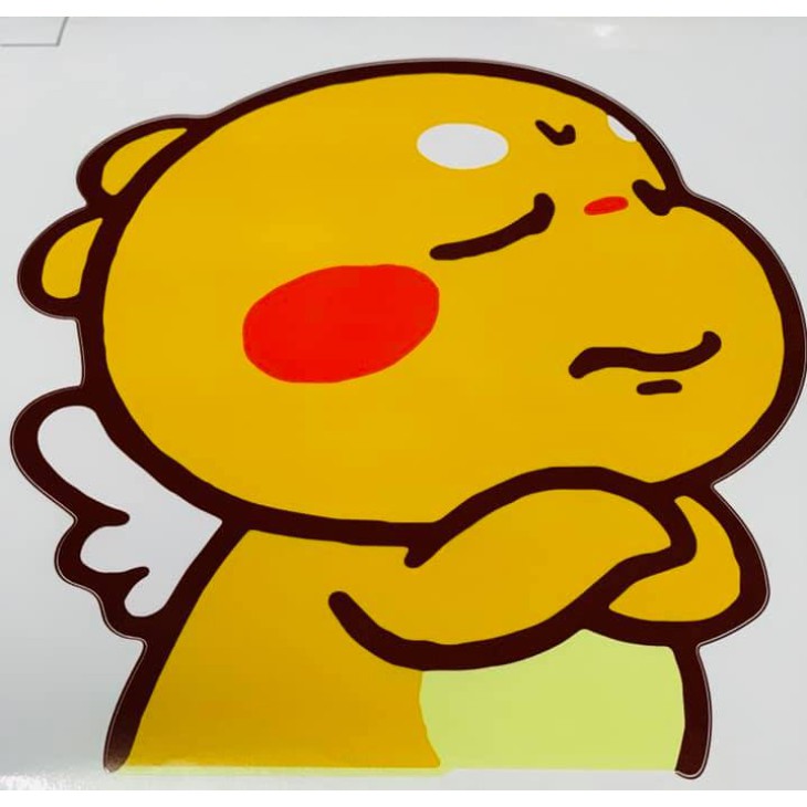 TEM STICKER KHỦNG LONG DỄ THƯƠNG CHO XE TẢI XE Ô TÔ, XE HƠI  - KÍCH THƯỚC 30x30CM