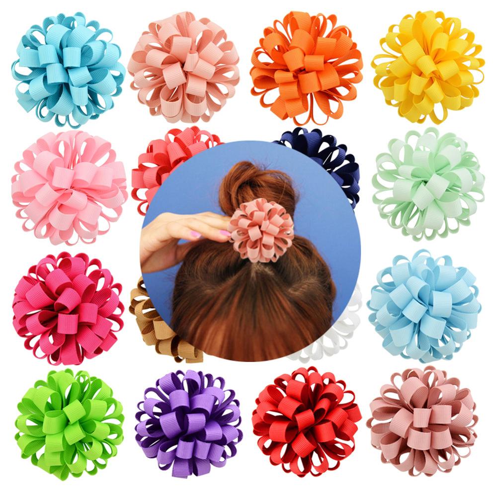 Dây buộc tóc KIDSBOWS kiểu hoa 3inch thời trang với 20 màu tùy chọn