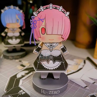 Mô hình giấy Anime Chibi Ram - Re Zero