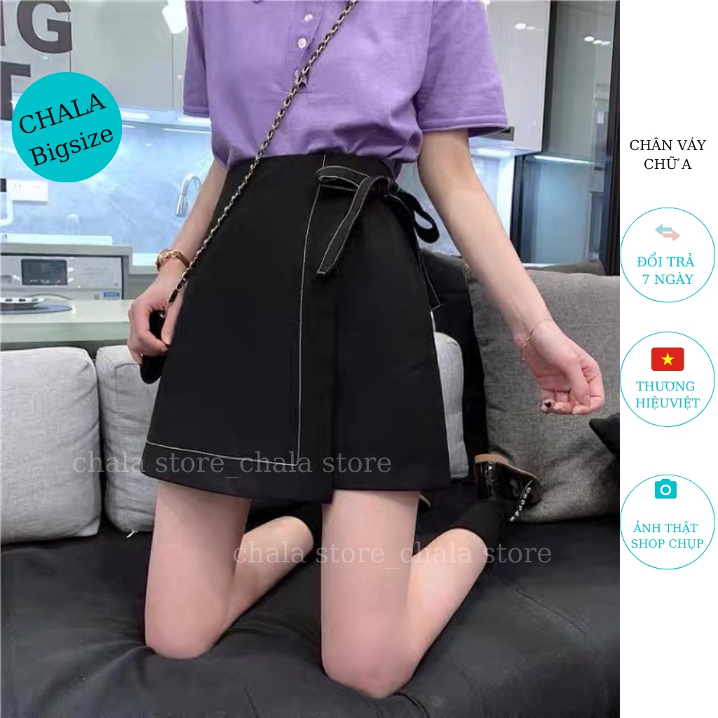 Chân váy chữ A  Chala ngắn công sở lưng cao thời trang nữ mặc đi làm đi học