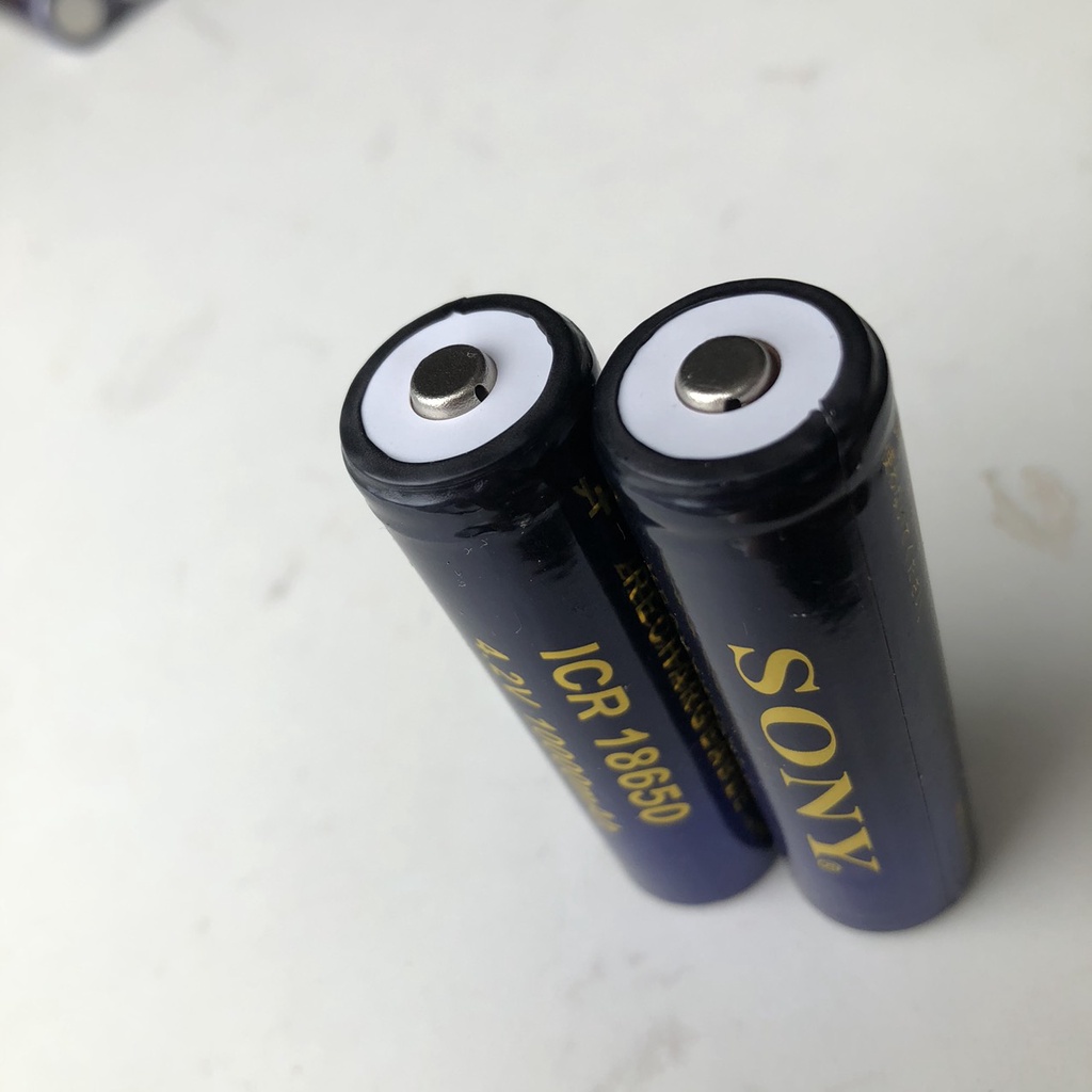 Pin Sạc Lithium Ion 18650 4.2v (10.000mAh) Sony dùng cho đèn pin siêu sáng, máy nghe nhạc, Đài Radio, Cell Pin...