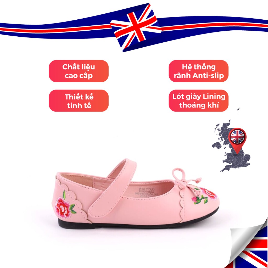 Giày Búp Bê Bé Gái Crown UK Ballerina Cao Cấp CRUK3112 cho bé 2-12 Tuổi