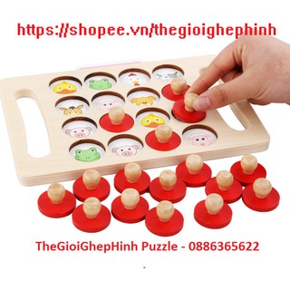 Trò chơi lật hình luyện trí nhớ bằng gỗ cao cấp