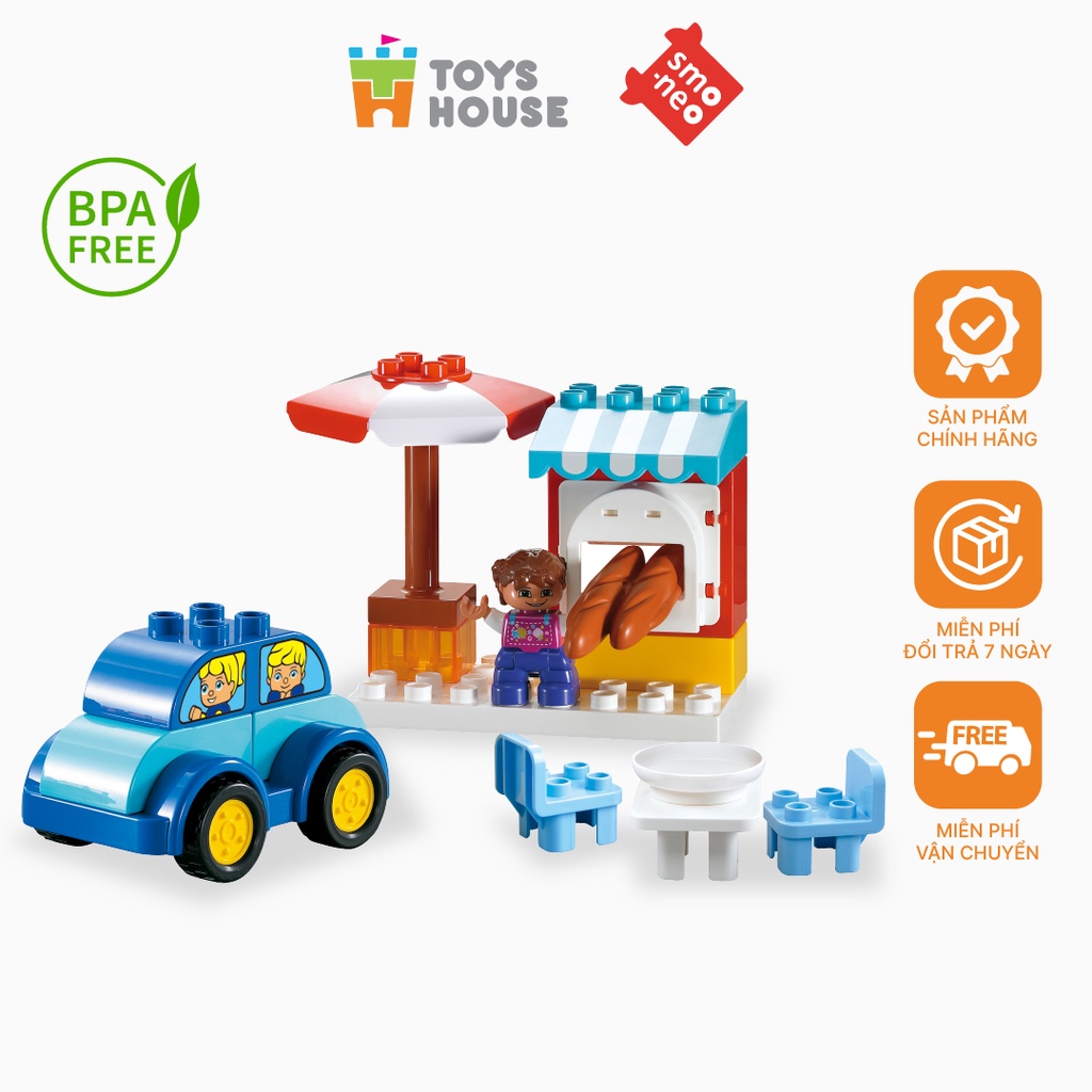 Bộ đồ chơi  lắp ghép xếp hình Smoneo Duplo  - 20 mảnh ghép Toyshouse - 77002