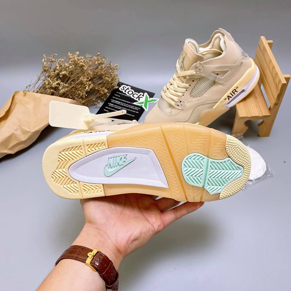 Giày air Jordan 4 vàng kem, Giày thể thao JD4 nam nữ siêu hot Fullboxbill+ tặng dây - Nguyễn Tình sneaker | BigBuy360 - bigbuy360.vn
