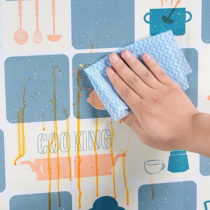 Giấy dán tường nhà bếp, miếng dán bếp chống bắn dầu mỡ, chịu nhiệt cao 2459 Siêu Thị 24/7