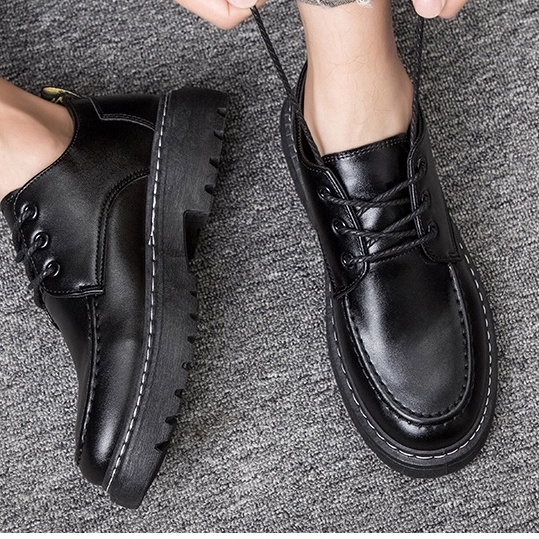 [GD04] Giày Da Lì Cổ Thấp Cho Nam Hàng Quảng Châu - Viền Chỉ Mũi Với Chất Da PU Quảng Châu loại tốt | BigBuy360 - bigbuy360.vn