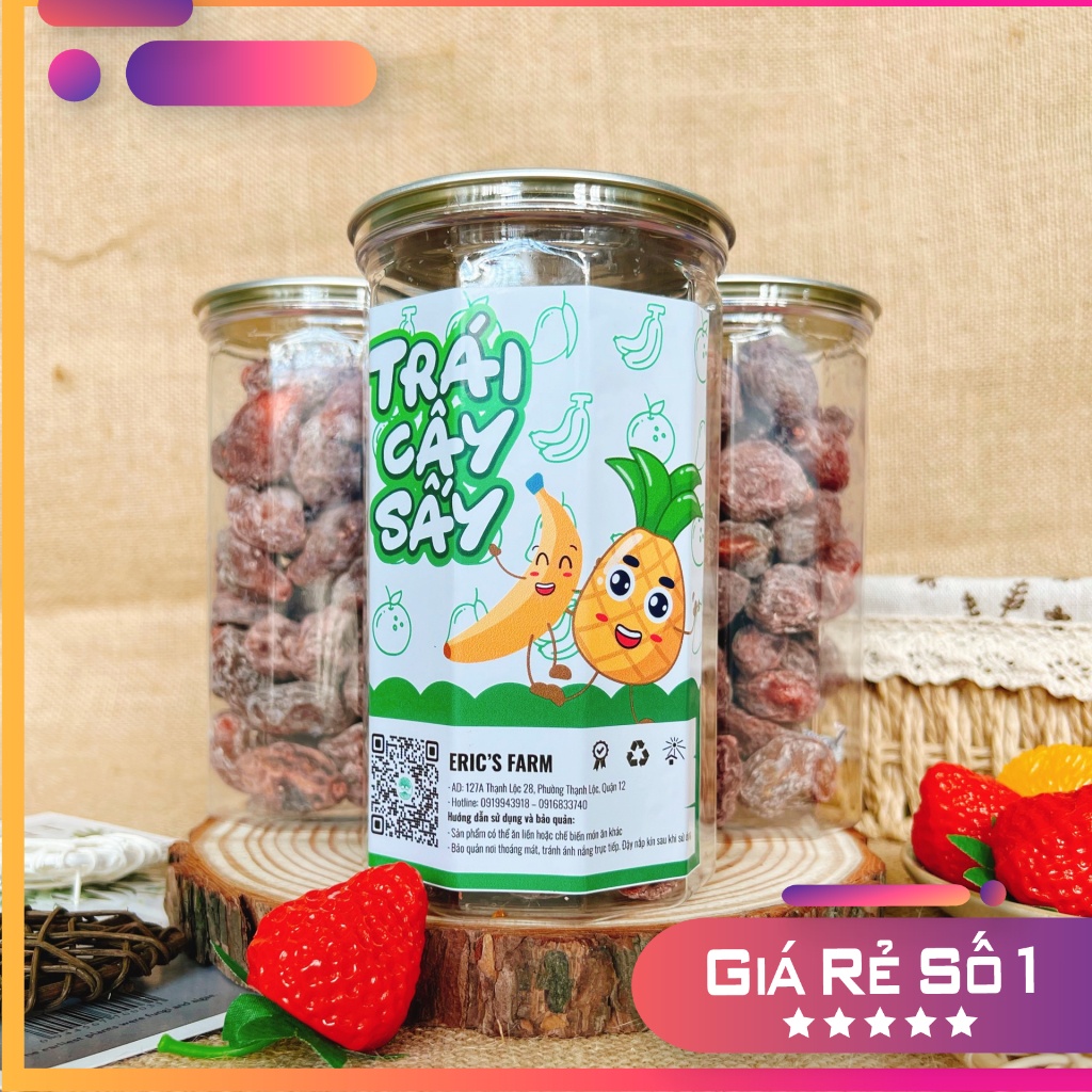 Ô mai xí muội đào không hạt Eric's Farm 450g, chua ngọt siêu ngon, ăn vặt giá rẻ