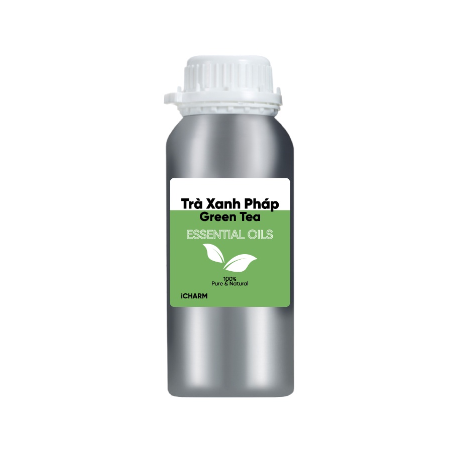 Tinh dầu trà xanh pháp 500ml, 1 lít xông phòng, nguyên chất, đuổi muỗi &amp; côn trùng iCHARM