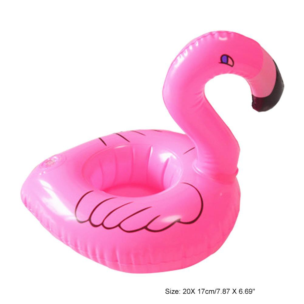 Phao đựng chai nước hình chim hồng hạc thú vị cho tiệc bể bơi