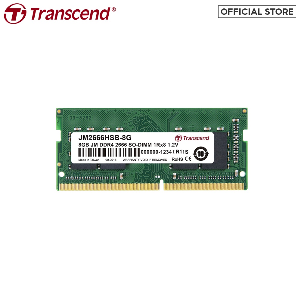 Ram Transcend Laptop JetRam DDR4 2666Mhz SO-DIMM chính hãng