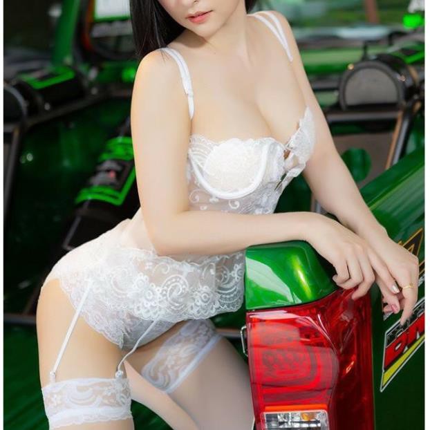 Bộ ngủ body ren quyến rũ, cực tôn dáng, bodysuit ren kèm kẹp, garter corset ren sexy [gc01] | BigBuy360 - bigbuy360.vn