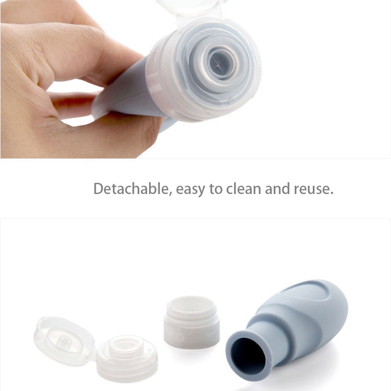Chai Silicone Dạng Nhấn Đựng Mỹ Phẩm Tiện Lợi Khi Đi Du Lịch