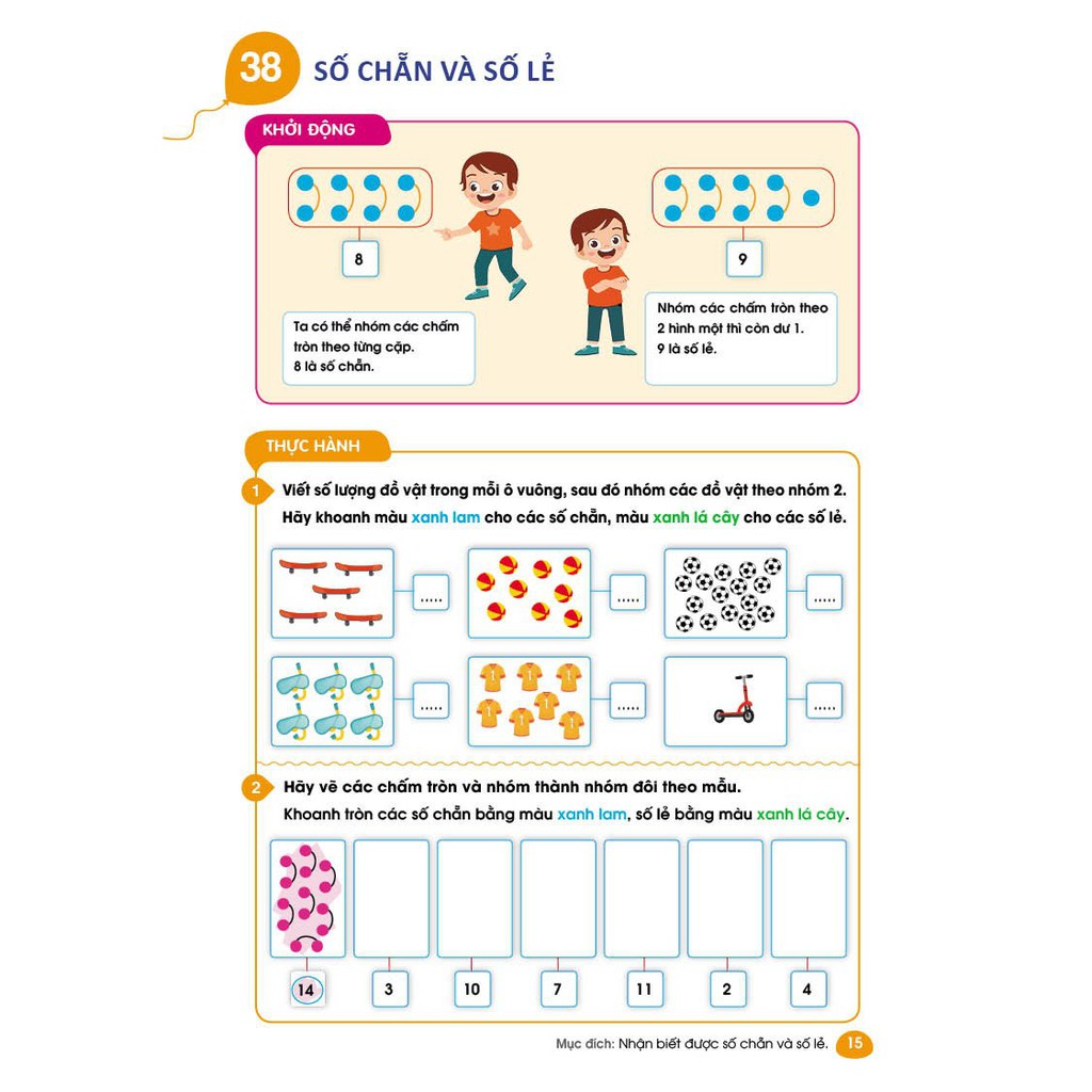 Sách- Sắc màu toán học chinh phục toán tư duy lẻ cuốn-ID(cho bé 4-6+)