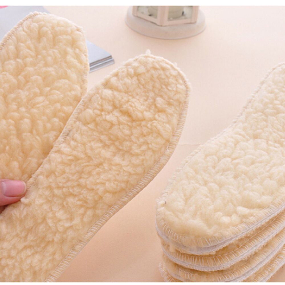 ❤LANSEL❤ 1 Pair New Warm Insoles Boot Wool Fleece Pads Winter Boots Soft Thermal Shoes Insert