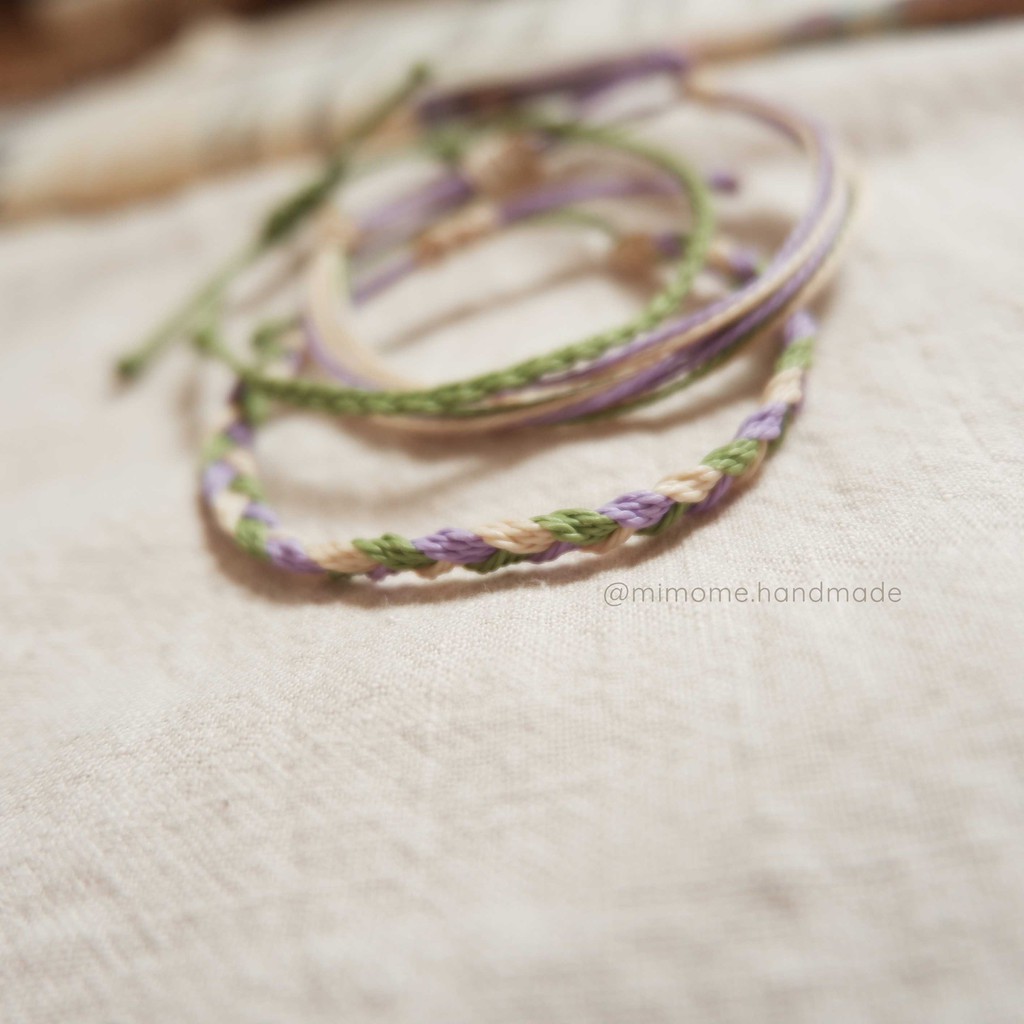 Set waterproof phối màu tím xanh lá kem