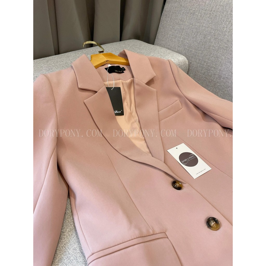 (HÀNG ĐẸP CAO CẤP) - ÁO KHOÁC BLAZER HỒNG DORY&amp;PONY GENTLE PINK COAT – AK099 (Loại Xịn) - VEST HỒNG 2 LỚP SIÊU CAO CẤP