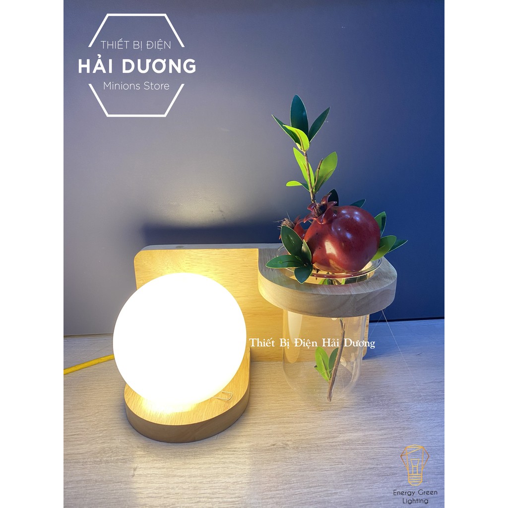 Đèn Tường Kệ Gỗ Chao Thủy Tinh Hiện Đại DT-2714 - Trang Trí Căn Phòng - Energy Green Lighting - Đã Bao Gồm Bóng